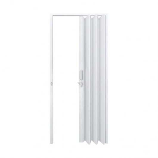 Porta Sanfonada De PVC Branco Fortlev 90cm - Imagem principal - 273581c4-d89b-42b5-bf46-3445002ed2c1