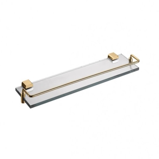 Porta Shampoo De Vidro Rbrbace20114 Dourado Rubinettos - Imagem principal - bb924afa-e2f9-4a5a-9d61-4fe914d963d3