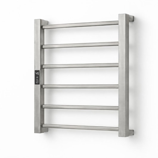 Porta Toalha Aquecido Titan Clean Digital Grafite Escovado com Fio Bivolt Esquerdo Thermo - Imagem principal - da819a0b-bfbc-4d06-9669-aebd7dd37628