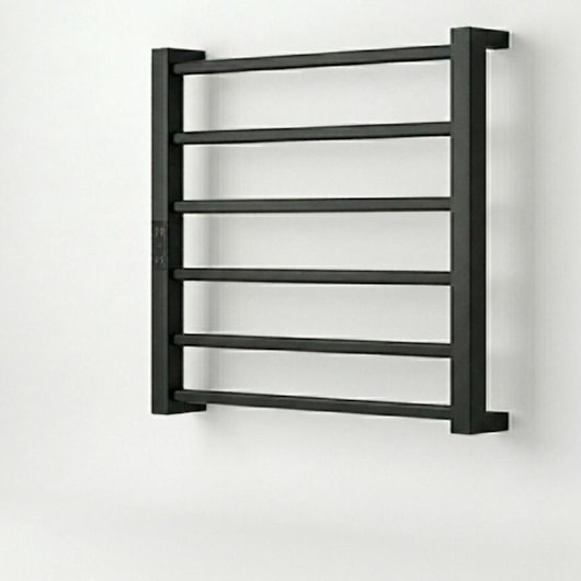 Porta Toalha Aquecido Titan Digital Preto Fosco com Cabo Bivolt Esquerdo Thermo - Imagem principal - 2e827cad-112c-4a6c-b0a2-a644055961f1