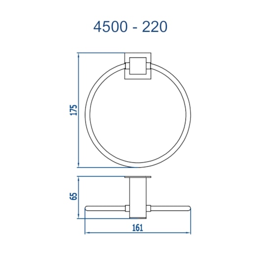 Porta Toalha Argola 4500 Bella 220 Champanhe Fani - Imagem principal - aa3a22a6-296f-465a-8e62-3674d75fb667