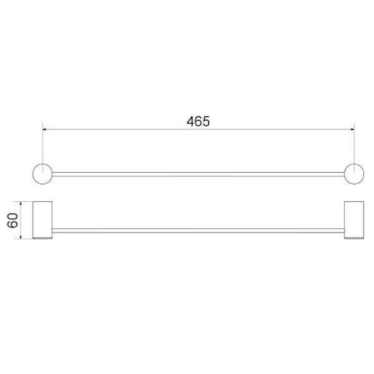 Porta Toalha Atria 507 Linear Cromado Meber - Imagem principal - f5e66317-b7da-4c65-8dbf-1eee8f366d30