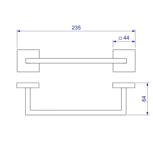 Porta Toalha Barra Clean 2040 20cm Cromada Deca - Imagem principal - 3d8cf383-1d83-4816-8ba6-ffa1e468ea64