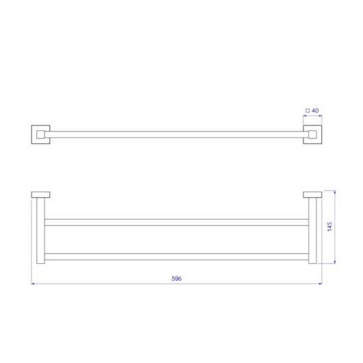 Porta Toalha Barra Dupla Quadratta 2042 Cromado Deca 60cm - Imagem principal - 926476eb-76ad-4d81-b209-b02be5c01f05