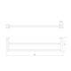 Porta Toalha Barra Dupla Quadratta 2042 Cromado Deca 60cm - 750d1904-63c4-4826-a9a2-9006102f06c5