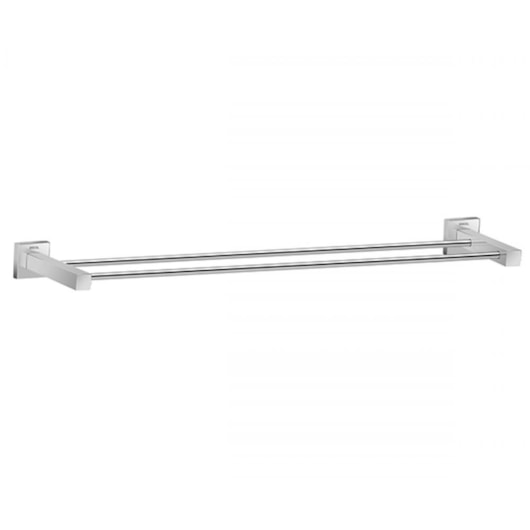 Porta Toalha Barra Dupla Square 59cm Cromada Docol - Imagem principal - 910b0488-bb44-40e5-a495-68990bb80c2b