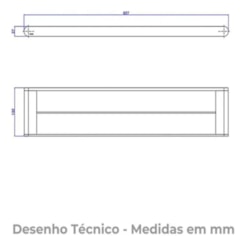 Porta Toalha Barra Duplo Versa Black Matte Deca 60cm