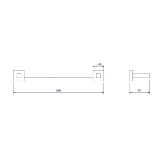 Porta Toalha Barra Quadratta Cromado 2040 Deca 60cm - Imagem principal - 0857c22d-0aef-4cde-8130-e2d92d68376b