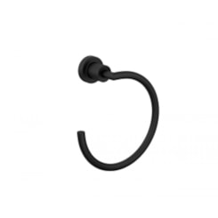 Porta Toalha De Argola Slim Black Matte Deca