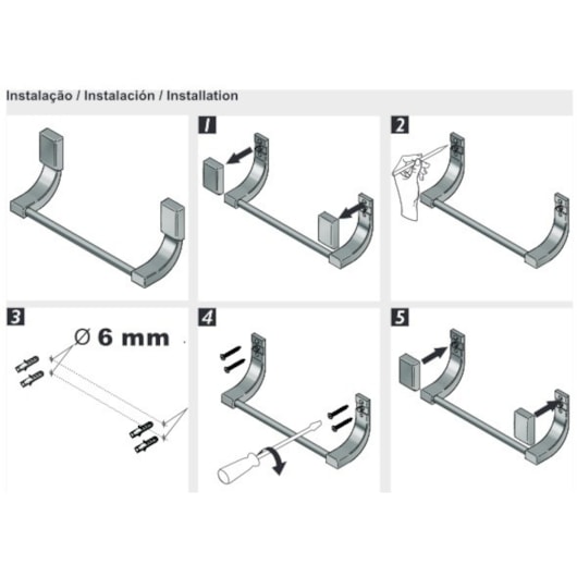 Porta Toalha De Rosto Top Cromado Docol - Imagem principal - 45b3d852-b719-4c79-837e-fb064ba89dd9