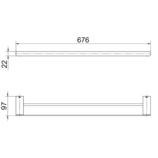 Porta Toalha Docolflat Onix Docol 67,6cm - Imagem principal - 4345b714-9817-4653-a96f-2c4e1d0b8a54