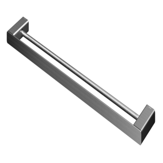 Porta Toalha Duplo 67,6cm Flat Grafite Escovado Docol - Imagem principal - 2b2fb505-b52c-4996-9aeb-a64860baf385