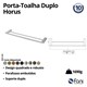 Porta Toalha Duplo Horus 450 Cromada Fani Metais - 84382108-c188-496a-a787-e58f680e4dc6