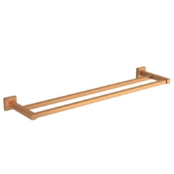 Porta Toalha Duplo Quadratta 2042 Red Gold Deca 50cm