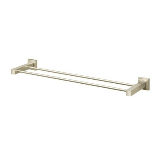 Porta Toalha Duplo Square Níquel  Escovado Docol - Imagem principal - 8ac9da8f-3e90-4862-a92b-60cea642b97a