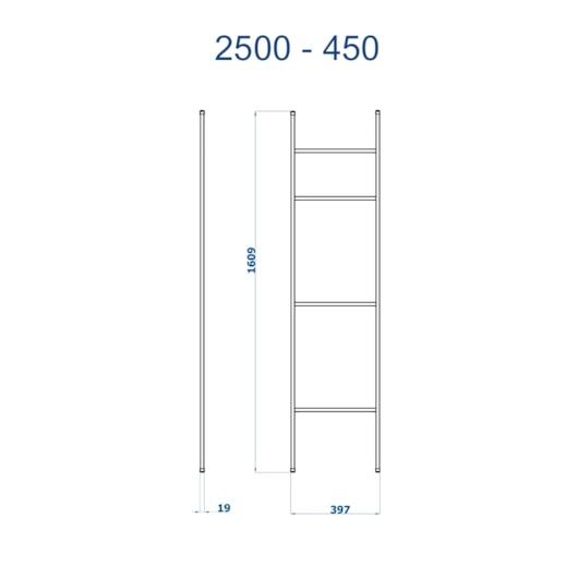 Porta Toalha Escada 2500 Preto Fosco Fani - Imagem principal - 00c731cf-8ac3-4b27-ac59-04b81c6233dd