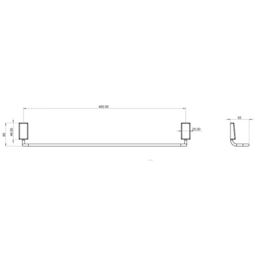 Porta Toalha Formato Barra Way 45cm Cromado 2040 C30 Lorenzetti - Imagem principal - dd573dd0-07ac-4d72-9cc9-7b65ff829515
