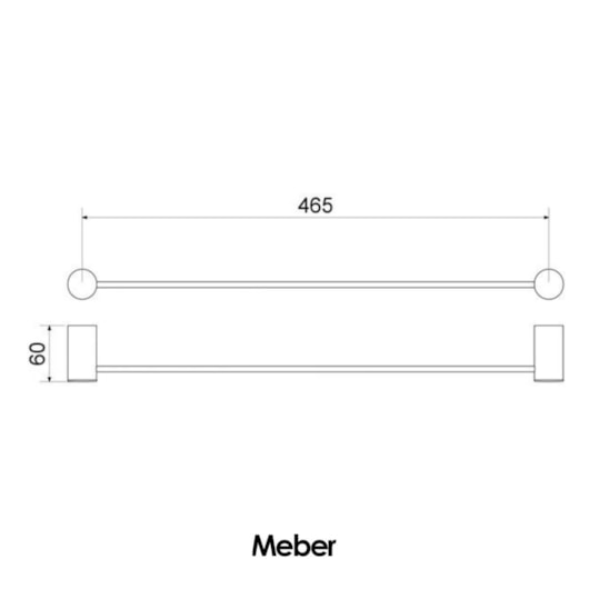 Porta Toalha Linear Atria Preto Matte Meber - Imagem principal - 6b8f0784-5ec0-48cc-b3a1-9d8fcd0a821f