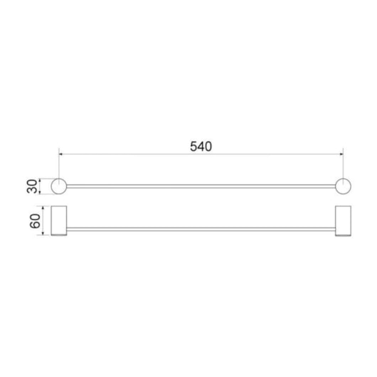 Porta Toalha Linear Atria Preto Matte Meber - Imagem principal - 7f71d11e-0a6a-4478-8304-4d85dfd54fd1