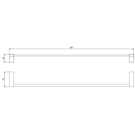 Porta Toalha Liv Cromado Deca 60cm - Imagem principal - 3205b492-244a-4775-aa7e-89b5e3f6aa79