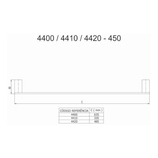 Porta Toalha Para Banheiro Horus Reto 48cm Cromado Fani - Imagem principal - e407b55b-7c35-4c5e-955e-4e5fd907e2e5