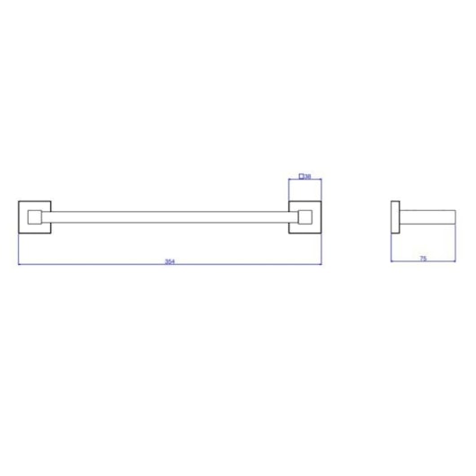 Porta Toalha Quadratta Cromado Deca 30cm - Imagem principal - c1e11cd6-ec7a-4593-ad76-120f821f8866