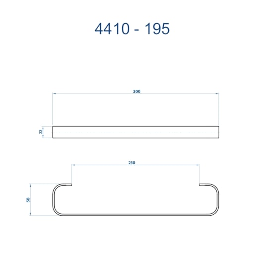 Porta Toalha Reto Curto 4410 300mm Soft 195 Cromado Fani - Imagem principal - c33bc552-635e-47bf-aa21-746bae4b66a2
