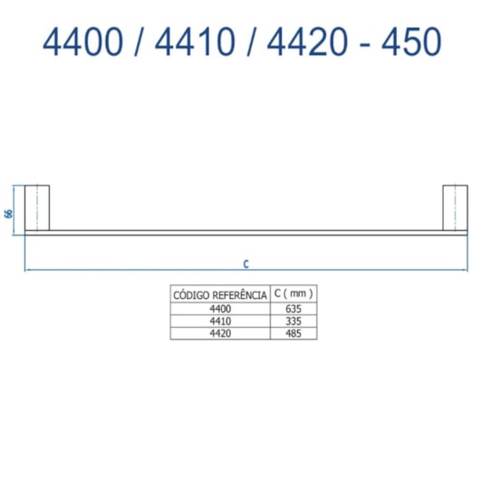 Porta Toalha Reto Curto Horus 450 4410 D'oro Vecchio Fani - Imagem principal - fb02a38e-741e-496b-bb7d-6147e9a25e04
