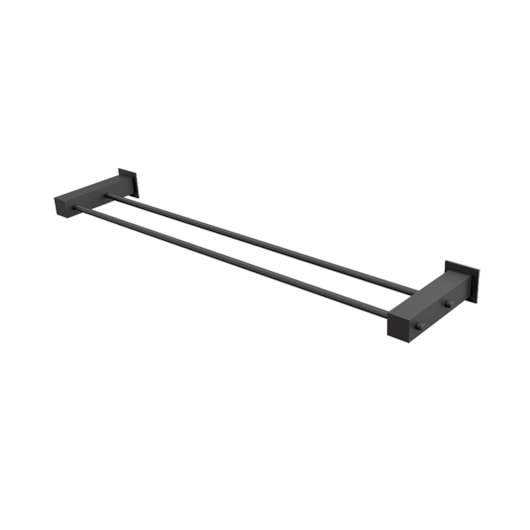 Porta Toalha Reto Duplo Longo 4900 530mm Bella 220  Preto Fosco Fani - Imagem principal - 168c7aca-1274-48fb-8f90-7611d37e6625
