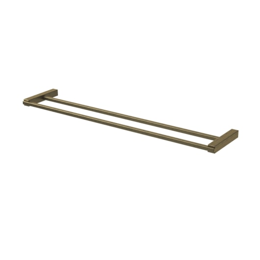 Porta Toalha Reto Duplo Longo 600mm Lunna 185 Ouro Velho Fani - Imagem principal - 622a306f-444d-49ba-8aab-e9e33e026b20