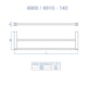Porta Toalha Reto Duplo Longo 600mm Lunna 185 Preto Fosco Fani - a09a31f7-471c-44c8-a5cf-e571d9e89e02