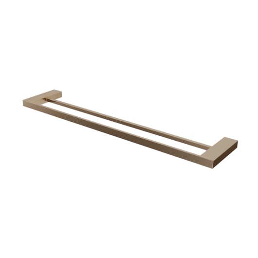Porta Toalha Reto Duplo Longo 635mm Horus 450 Champagne Fani - Imagem principal - 9cb30009-74bd-4d76-bf69-fc921ae6d72b