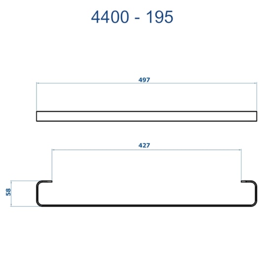 Porta Toalha Reto Longo 4400 500mm Soft 195  Cromado Fani - Imagem principal - e0ab45e2-ea6f-42b8-9207-423340bc4e8f