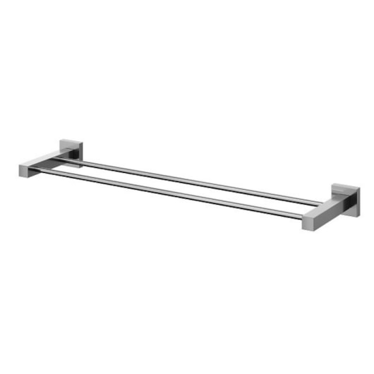 Porta Toalha Square Duplo Grafite Polido Docol - Imagem principal - 1b527fd6-5018-4a73-980c-7d45daeb14bb