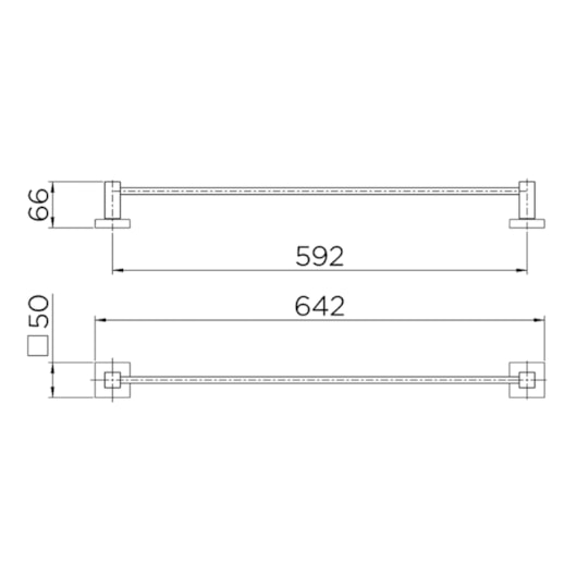 Porta Toalha Square Ouro Polido Docol - Imagem principal - db035ba2-eaa6-408a-a1f7-ffe4d9e70429