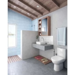 Porta-Toalhas Barra City Cromado Celite 60cm