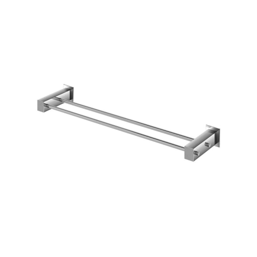 Porta-Toalhas Barra Duplo Metal 60Cm Cromado Bella 220 Fani Metais - Imagem principal - 7ba45452-bb5d-46f1-a17f-18696e754f84