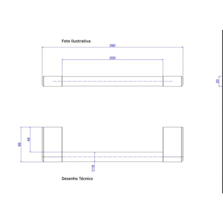 Porta Toalhas De Rosto You Dynamic White Deca