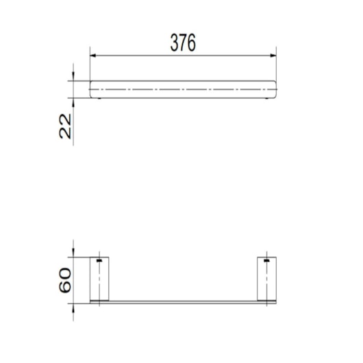 Porta Toalhas Docolflat 300 Ônix Docol 37,6cm - Imagem principal - 3ee5853b-8026-40d7-9e8b-d8b627b0ebee