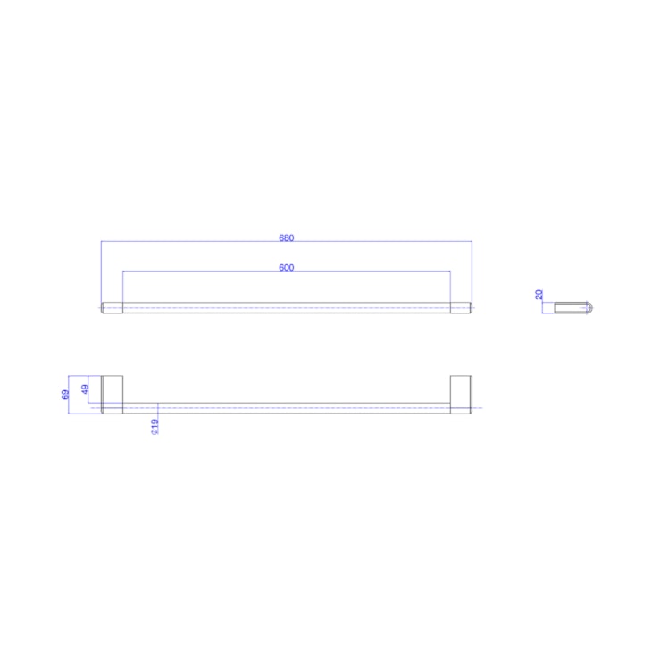 Porta Toalhas You Cromado Deca 60cm