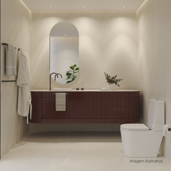 Porta Toalhas You Marrom Fosco Deca 50cm