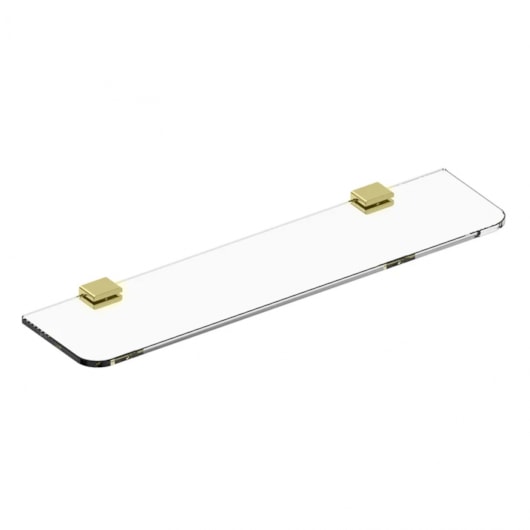 Prateleira de Vidro Gold Lexxa 50cm - Imagem principal - 2b76f785-6916-4080-abfd-8efd6ad73f92