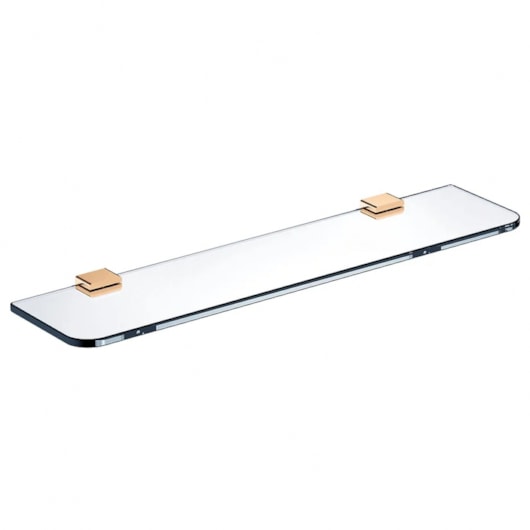 Prateleira de Vidro Rose Gold Lexxa 50cm - Imagem principal - 38ca3107-fe42-4c76-b0a7-66b64da6872a