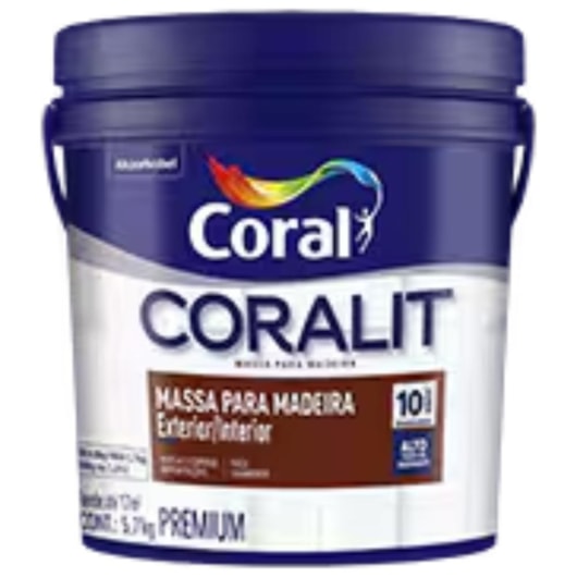 Pré pintura Coralit Massa Para Madeira Branco Coral 5,7kg - Imagem principal - 559e3498-9c5e-4dd3-8425-0411780d68e0