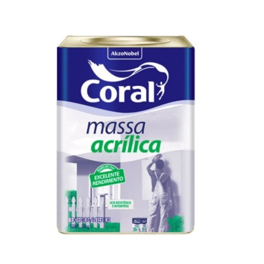 Pré Pintura Massa Acrilica Branco Coral 25kg - Imagem principal - 62156cec-3ac1-4b87-bd8b-6243d5fd08d9