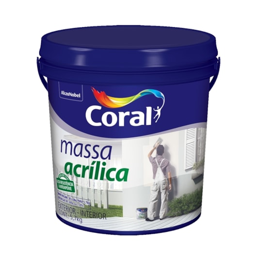 Pré Pintura Massa Acrílica Branco Coral 5,7kg - Imagem principal - 293bedda-2195-498b-8c4c-7071472dd7ff