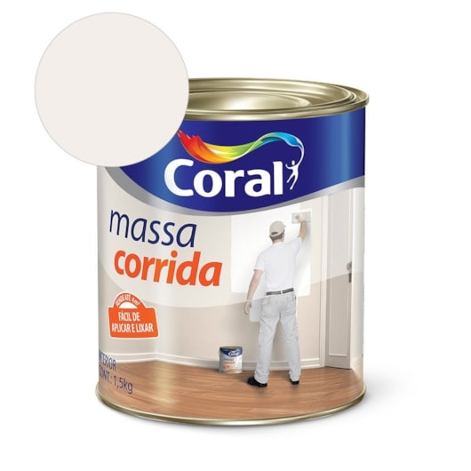 Pré Pintura Massa Corrida Branco Coral 1.5kg  - Imagem principal - 944185bf-882b-4238-bf29-23ec8b3ed7e5