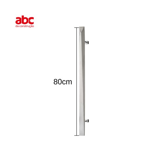 Puxador Ascot Branco Texturizado Pado 80cm - Imagem principal - 5db6f25f-407f-465d-8cd2-be531f26641d