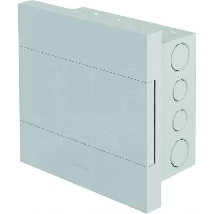 Quadro De Distribuição Liso Com Barramento e 08 Disjuntores Amanco