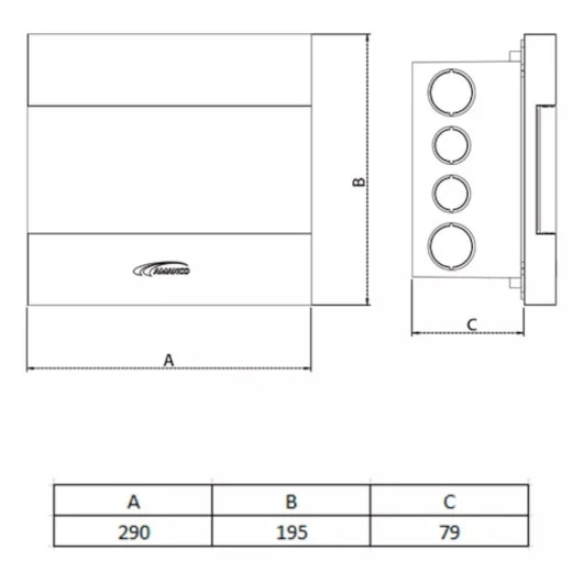 Quadro Distribuição De Embutir 8 Com Barramento Amanco - Imagem principal - c3ad8e99-11ca-4624-95ee-2dc0778bf156